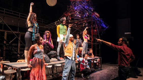 Andy Señor, Jr. (far right) and the cast of RENT in Cuba