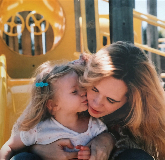 Adrienne Shelly with her daughter Sophie Ostroy
