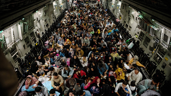 Evacuation flight from Kabul airport