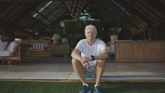 Sir Richard Branson at Great House on Necker Island