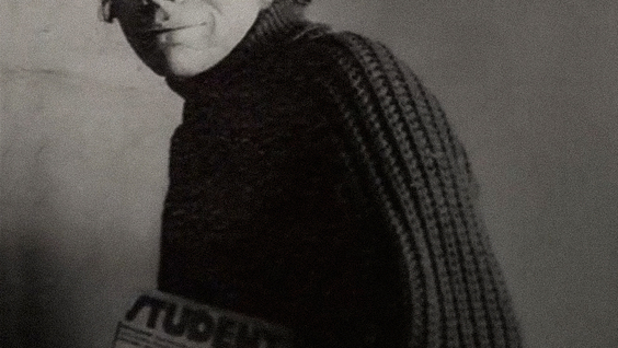 Richard Branson holding STUDENT magazine (1968)