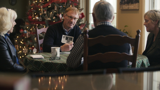 Donna Broadt (far left), Stephen Pandos, Bob Ritz (back to camera), Jennifer Broadt (far right)