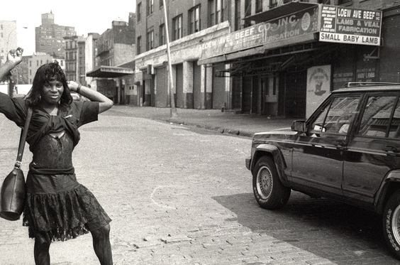 Trans sex worker on the stroll (1980s)