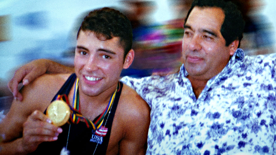 Oscar De La Hoya with his father Joel De La Hoya