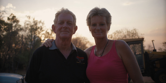 Karen & Mark Rayner, the two newest and youngest residents of Larrimah