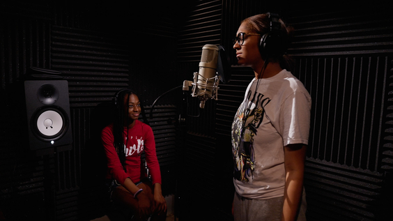 (from left) Students Niambi and Carmen