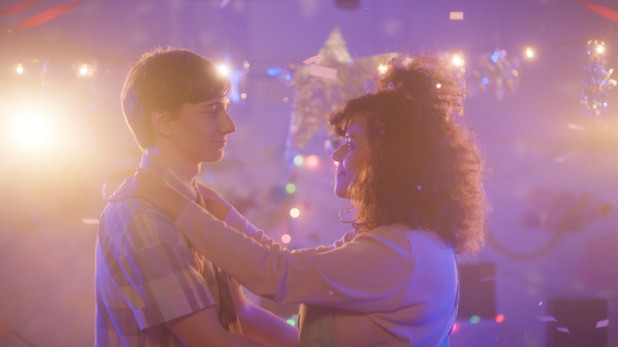 Director Cecilia Aldarondo as herself (right), Xander Black as ‘Joel’ (left)