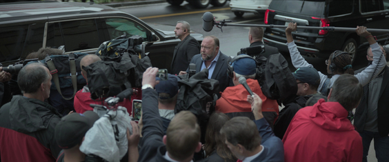 Alex Jones outside of court