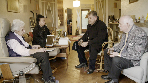 ANITA LASKER-WALLFISH, MAYA LASKER-WALLFISCH, KAI HÖSS and HANS JURGEN HÖSS in Warner Bros. Pictures and HBO Documentary Films’ documentary “THE COMMANDANT’S SHADOW”