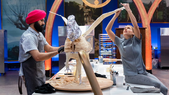 Contestants Jujhar Mann and Katie Bonzer