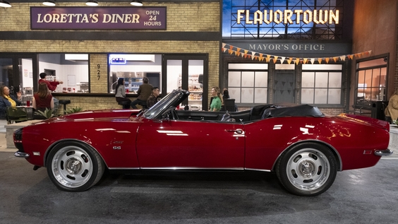 Mayor Guy Fieri's camaro parked in Flavortown