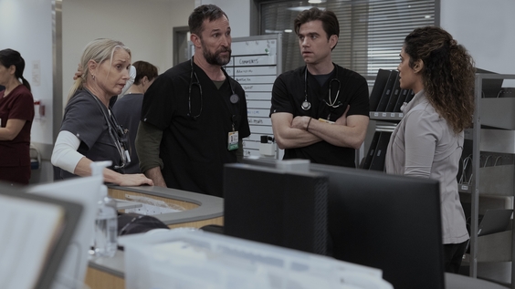 Katherine LaNasa, Noah Wyle, Patrick Ball, Sepideh Moafi