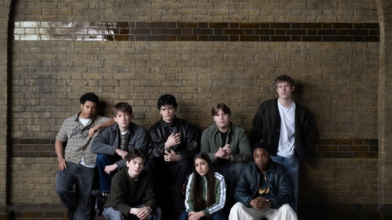 Slytherin (left to right from top row): Eddison Burch (Miles Bletchley), James Dowell (Lucian Bole), Oliver Croft (Marcus Flint), Dylan Heath (Adrian Pucey), Henry Medhurst (Peregrine Derrick), Cornelius Brandreth (Terence Higgs), continued in caption